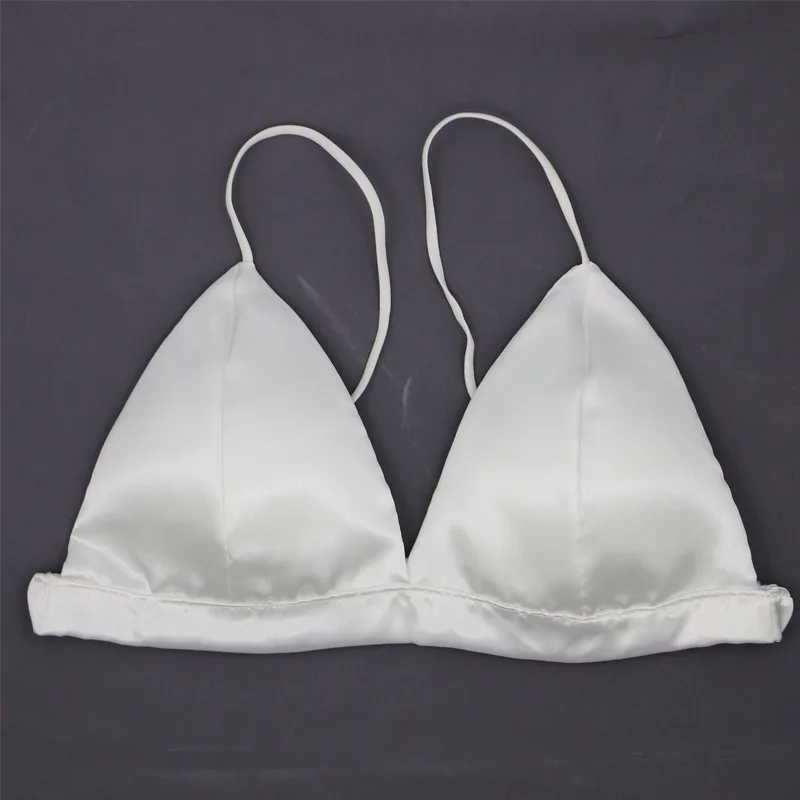Soft Smooth White Silk Bralette Comfortable Wireless Women Bra Triangle Lace Bralette Free Brassiere Sexy Ladies Bra For Women (11)