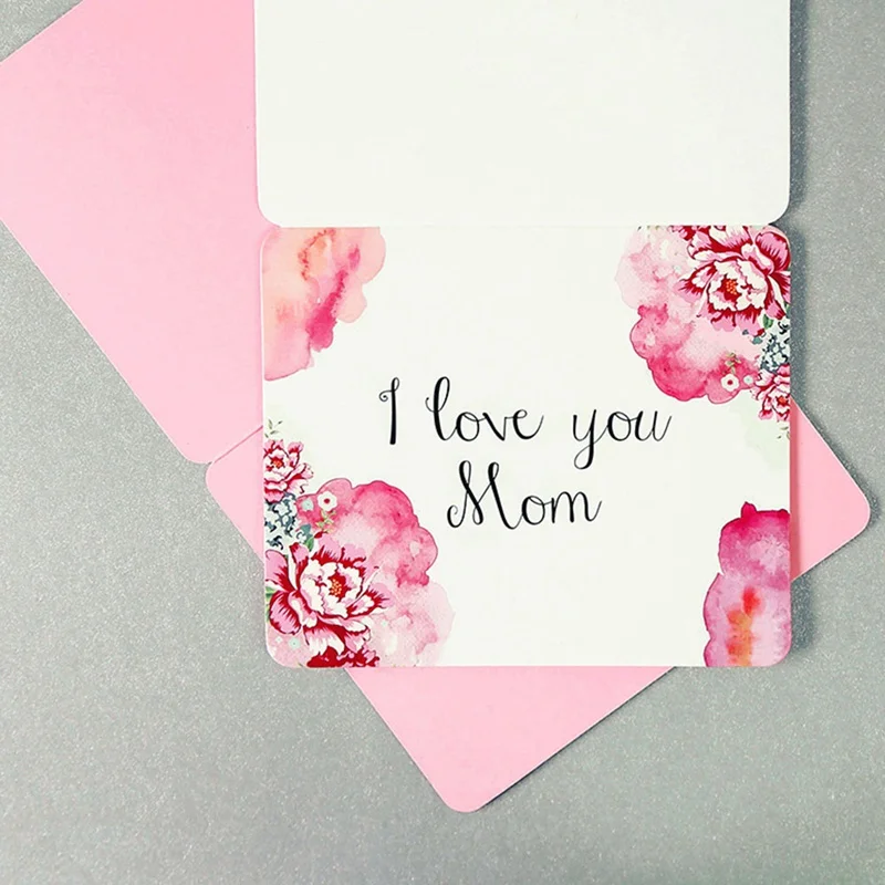 

New Arrival Letters Printing Mothers Day Postcards Love Mom Gifts Greeting Cards With Envelope Stationary
