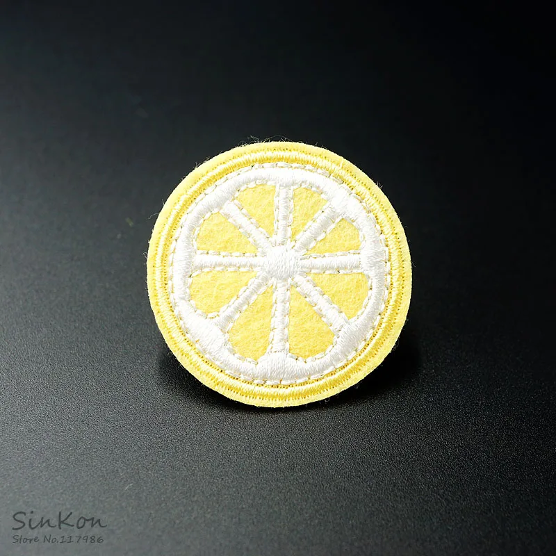 Lemon (Размер: 4 1x4 1 см) DIY значки на ткани нашивки с вышитой аппликацией наклейки