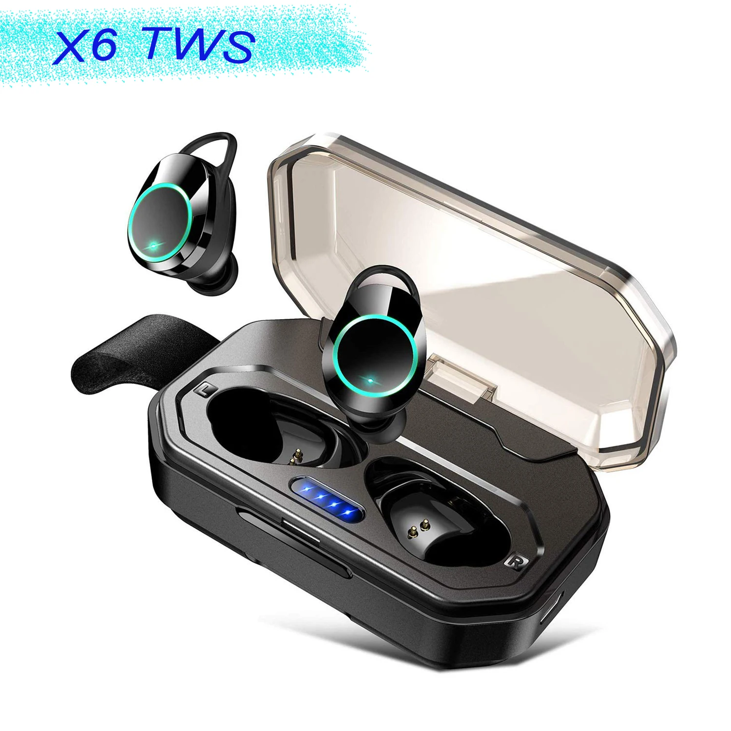 

TWS Earbuds IPX6 Waterproof Earphone Power Bank Bluetooth 5.0 Earphones Earbud With Silicone Tips Earphone Case For Iphone Redmi