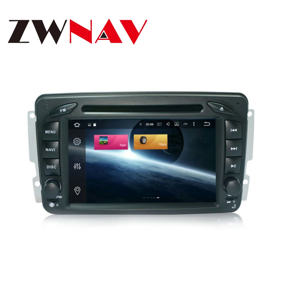 Discount ZWNAV Android 8.0 Car GPS Navigation 2 Din DVD Player For Mercedes Benz C-W203 A-W168 Vito 2004-2006 Multimedia Radio 7 Inch 1