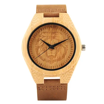 

Minimalist Wooden Women Watch No-number Dial Light-weight Bamboo Case Female Wristwatch Gifts for Men Clock Relogio Masculino