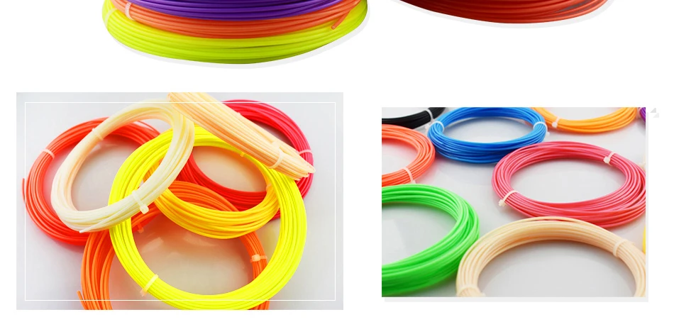 Нить для 3D ручки PLA/ABS многоцветная 100 м/200 м пластиковые катушки нити 1,75 мм DIY 3D принтер impressora 3D filamento