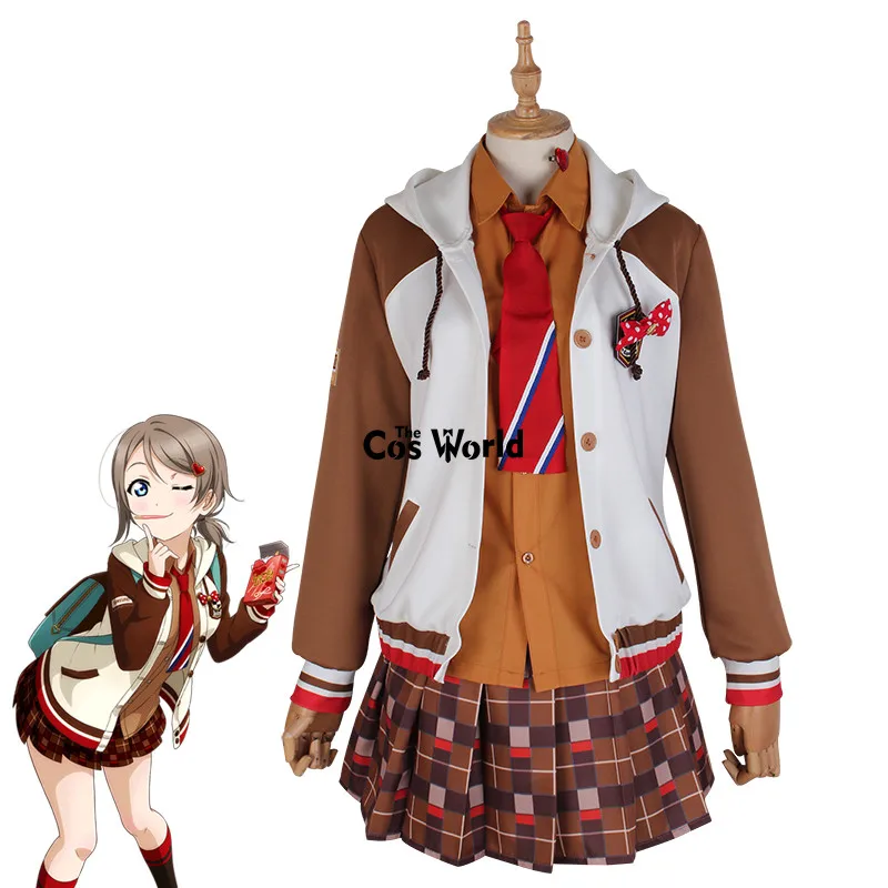 Женский костюм для косплея Love Live Sunshine шоколадная школьная форма в стиле аниме