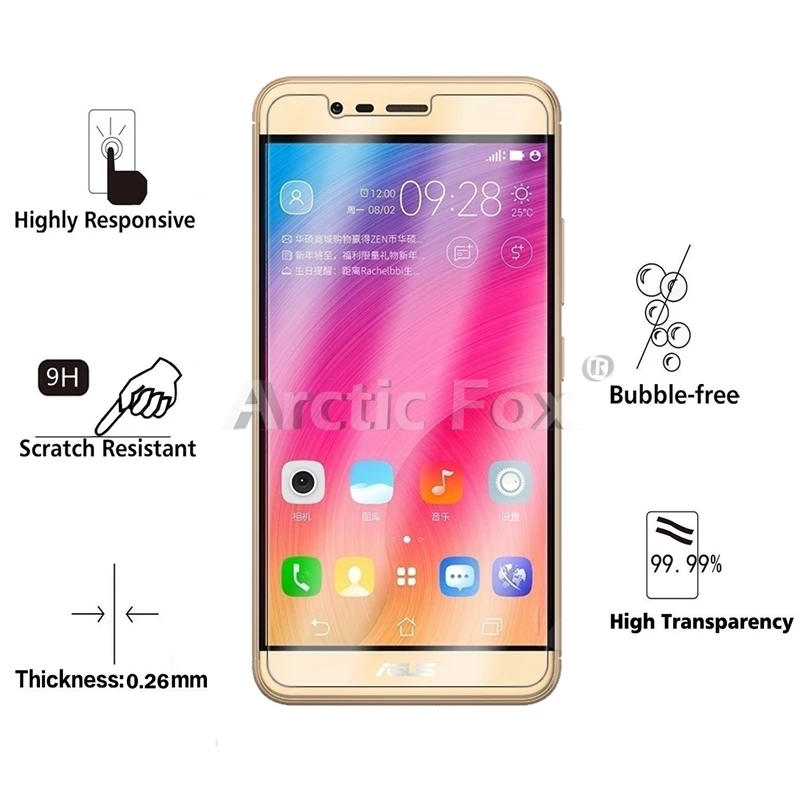 10 шт./лот 2.5D 0 26 мм 9H закаленное стекло для ASUS Zenfone Pegasus 3 X008 5 2 &quotЗащитная пленка
