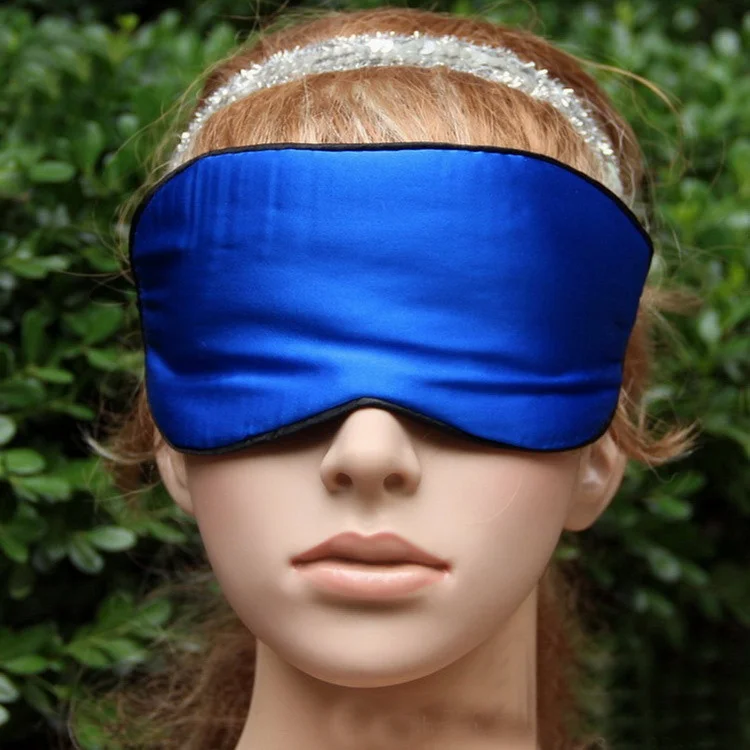 Mrosaa мягкая шелковая маска для глаз для путешествий Удобная дышащая женская и мужская затеняющая маска для сна - Цвет: 4
