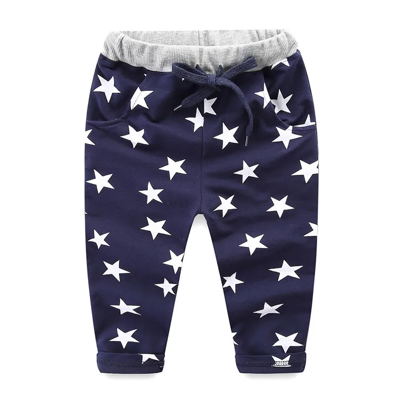 Mudkingdom/длинные штаны для маленьких детей; повседневная спортивная одежда с эластичной резинкой на талии; весенне-осенние брюки с принтом звезд