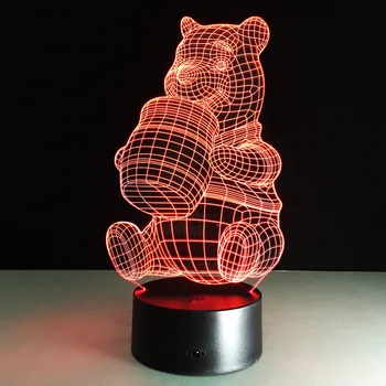 

Cute Bear Drinking Table Lamp 7 Colors Changing Desk Lamp 3d Lamp Novelty Led Night Lights Led Light DropShip