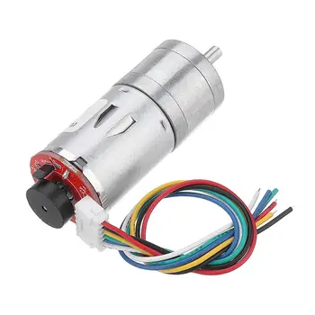

1Pcs 25GA370 DC 12V Micro Gear Reduction Motor with Encoder Speed Dial Reducer D-shaped Double Axes High Quality