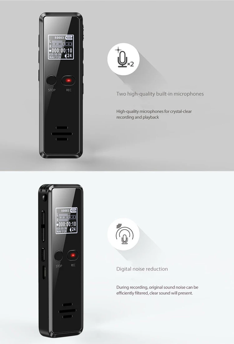Noise Reduction Voice Activated Audio Recorder