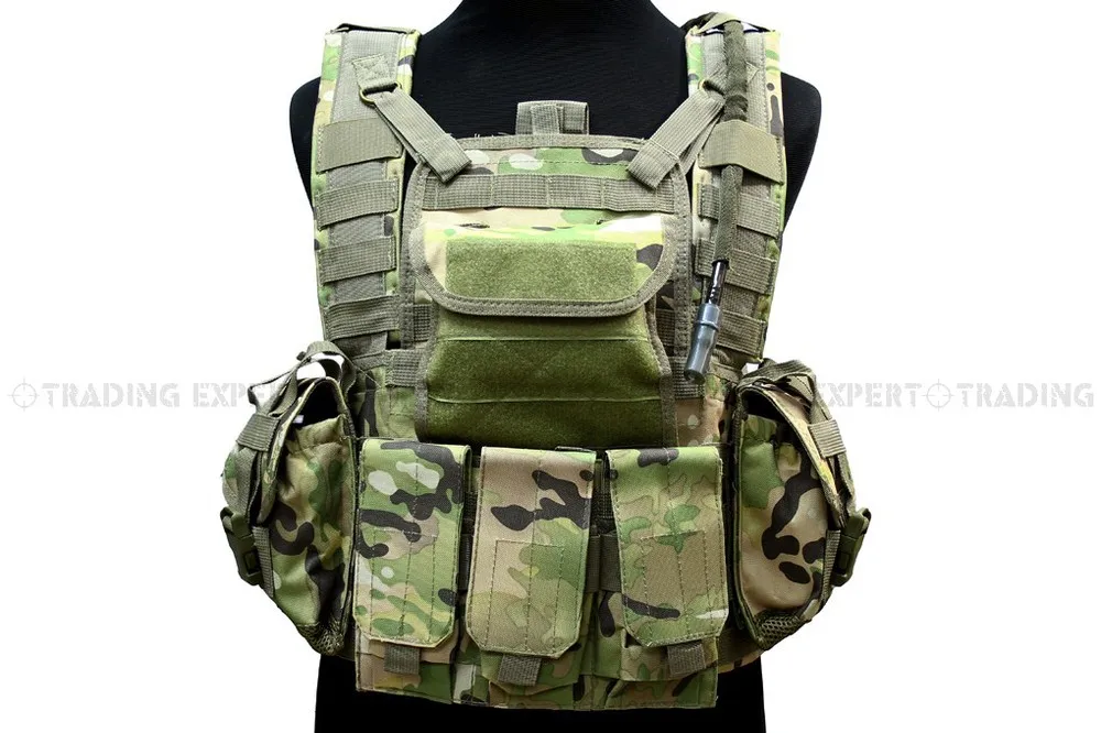 Военный Тактический Жилет molle USMC штурмовой жилет с водным резервуаром (темно