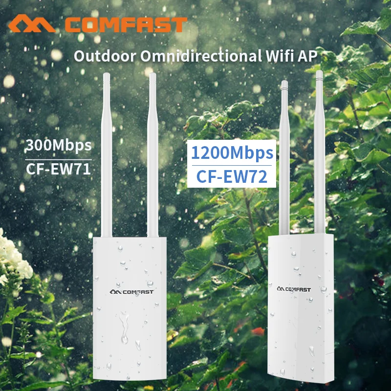 Comfast 300Mbps-1200Mbps Wireless Wifi Repeater Outdoor 2.4&5.8Ghz High Power Outdoor Waterproof Extender Wifi Router Antenna AP Comfast 300Mbps-1200Mbps Wireless Wifi Repeater Outdoor 2.4&5.8Ghz High Power Outdoor Waterproof Extender Wifi Router Antenna AP