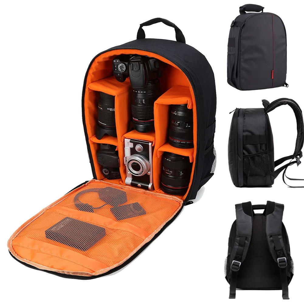 Goedkoop Waterdichte multifunctionele Digitale DSLR Camera Video Zak Nieuwe Polyester Materiaal Outdoor Camera Rugzak SLR Camera Case