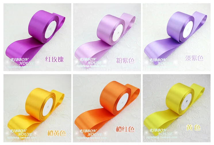 (25 yards/roll) 2'' 50mm Champagne Silk Satin Ribbon Wedding Party Decoration Gift Wrapping Christmas Sewing Fabric Hand DIY