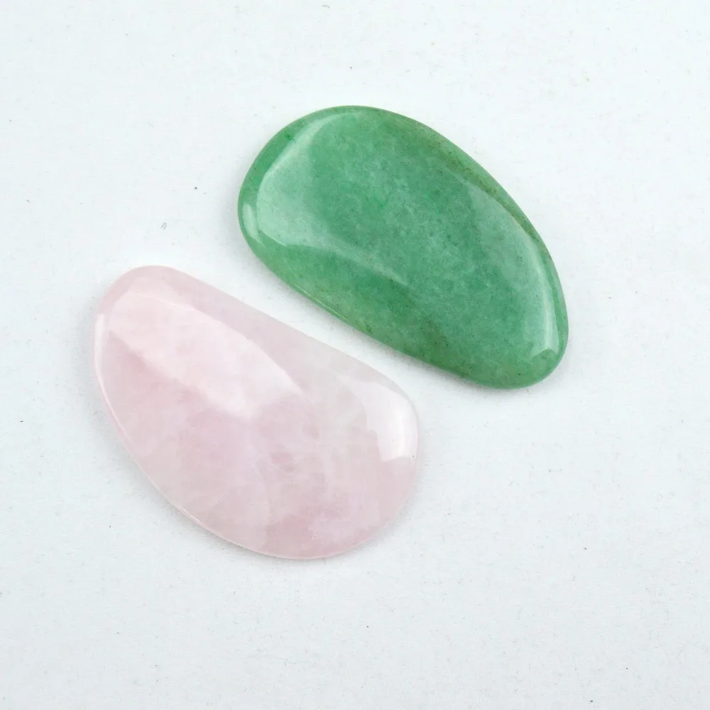 Natural rose quartz and aventurine jade relax guasha board for wrinkle removal whitening face care beauty face equipment tools Natural rose quartz and aventurine jade relax guasha board for wrinkle removal whitening face care beauty face equipment tools