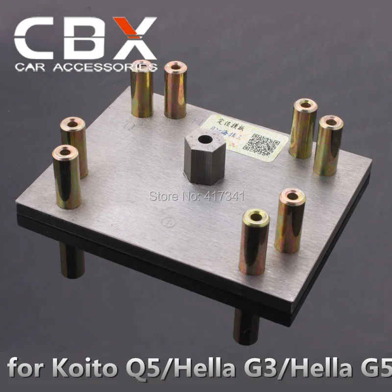 

Front Headlight Retrofitting Tool Positioning Mounting Plate for Q5 Koito Hella Bosch FXR HID Bi-xenon Projector Lens