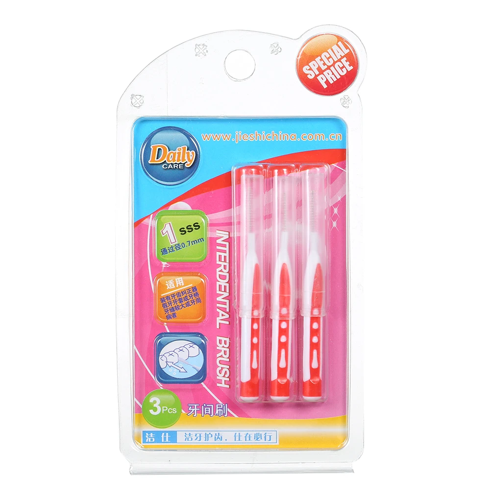 

3Pcs I Type Tooth Floss Oral Hygiene Dental Floss Soft Plastic Interdental Brush for Teeth Cleaning Oral Care