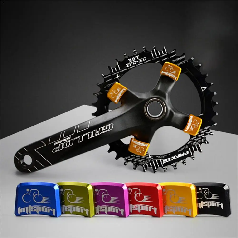 

4pcs/set 7075 Aluminum Bike Chain Wheel Nails Ultralight MTB Road Bicycle BMX Crank Plate Screws Crankset Nut 6 Colors