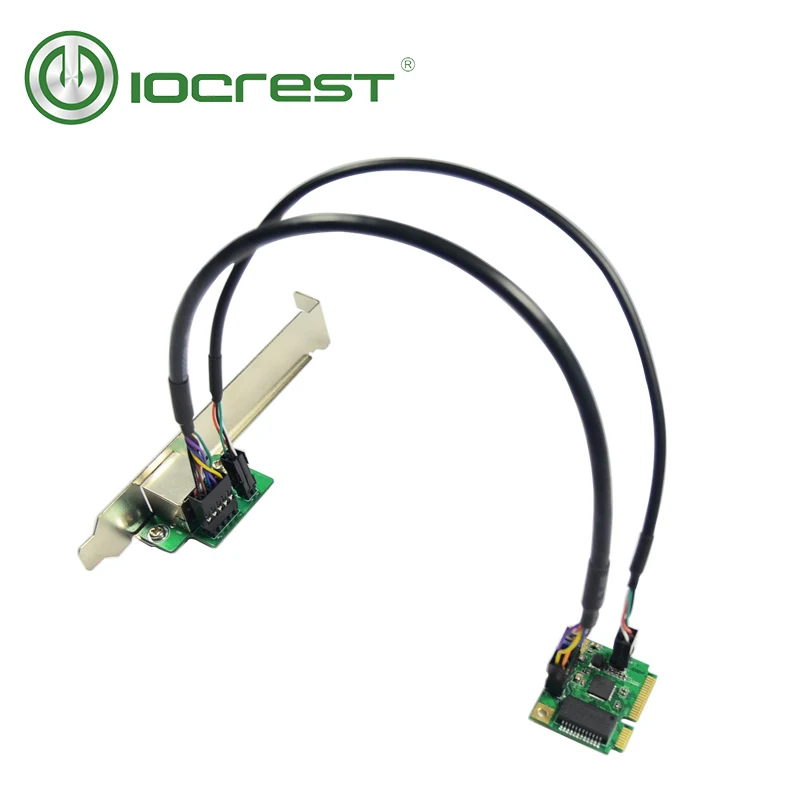 

IOCREST Mini PCI-Express Gigabit Ethernet RJ45 Port adapter 10/100/1000 Base-T Network LAN Controller