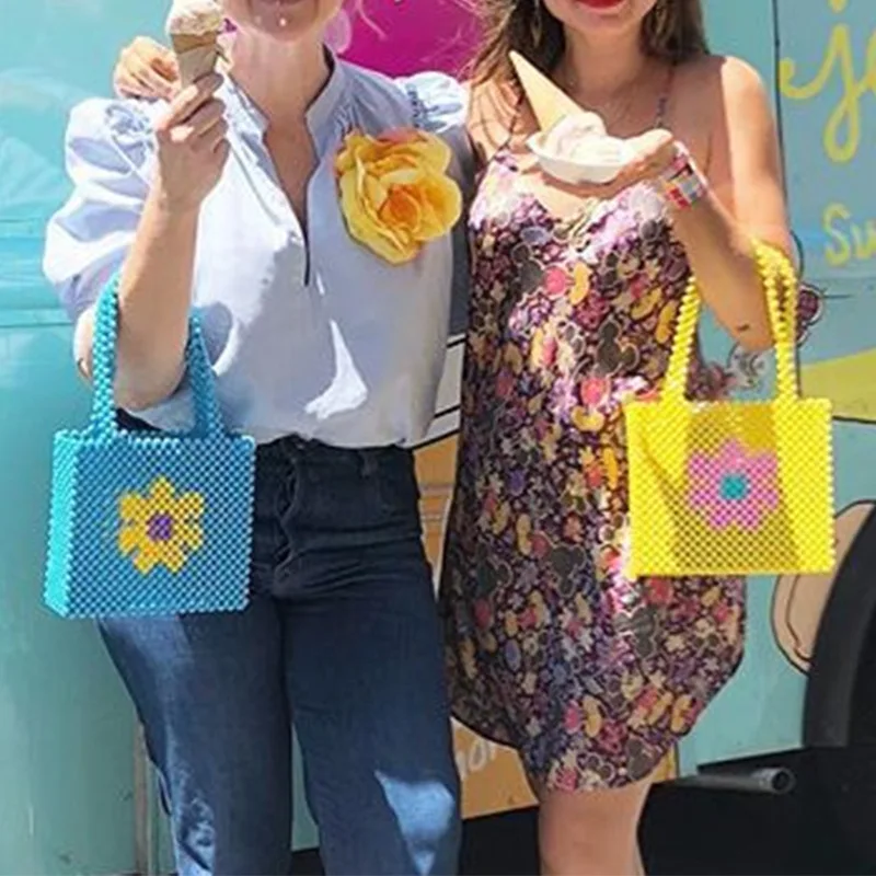 

Cyberstar recommend plastic beaded women girls street fashion handbags totes