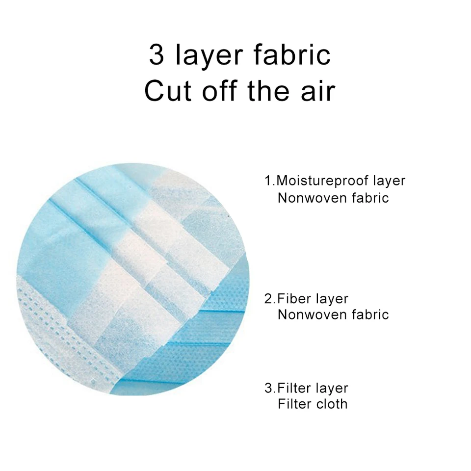 100pcs disposable 3-layer masks 100pcs disposable 3-layer masks