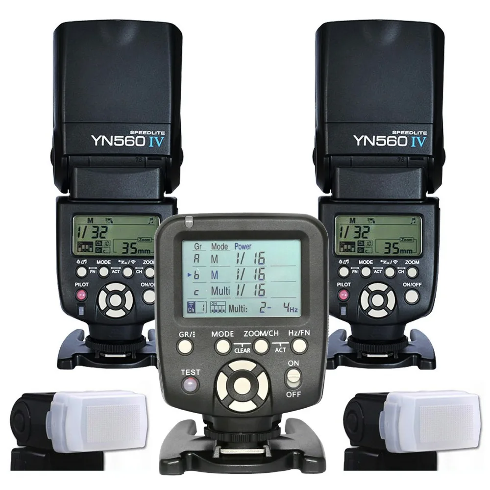 

2pcs YONGNUO YN-560 IV Master Radio Flash Speedlite +1pcs YN560-TX Wireless Flash Controller for Canon 5D Mark III 6D 7D 70D