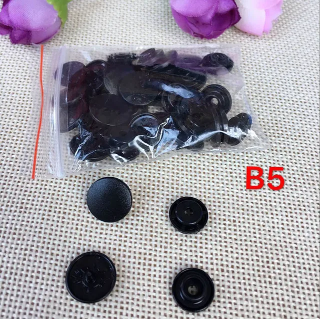 50sets 2MM Round Plastic snap ButtonT5 baby clothes Diaper Buttons