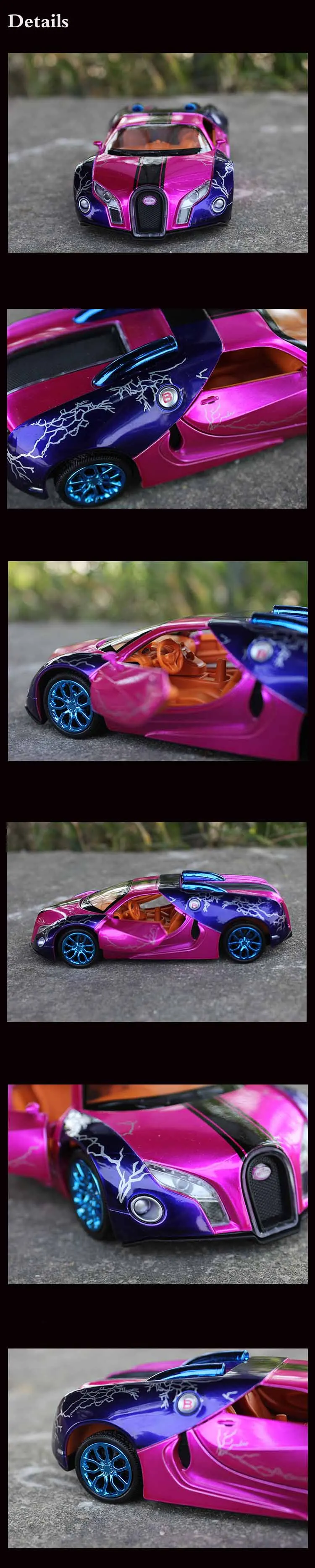 Новинка 1:32 Игрушечная машина Bugatti GT литая под давлением модель автомобиля Миниатюрная модель металлическая Игрушечная модель автомобиля игрушки для детей