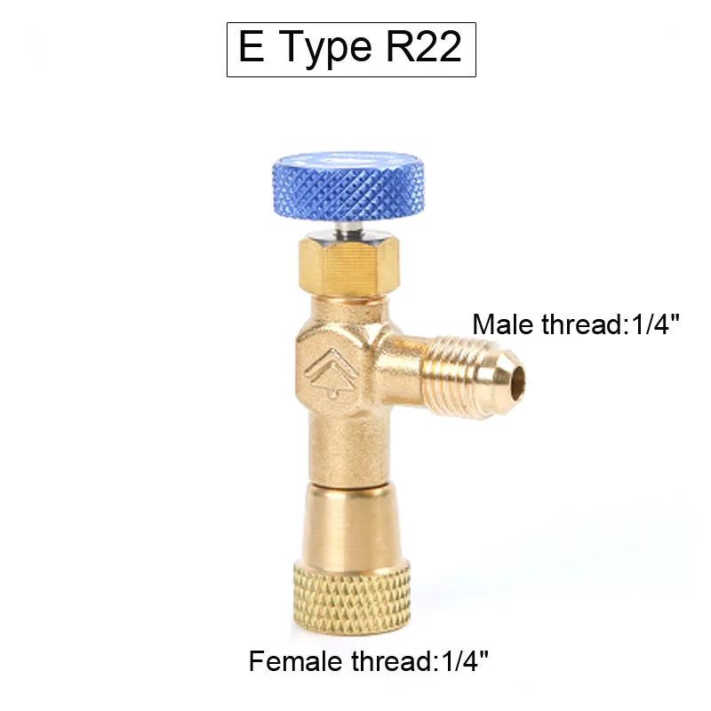 R410a R22 Холодильный инструмент кондиционер предохранительный клапан Адаптер 1/" 5/16" дюймовый мужской/женский шланг с резьбой для зарядки клапаны