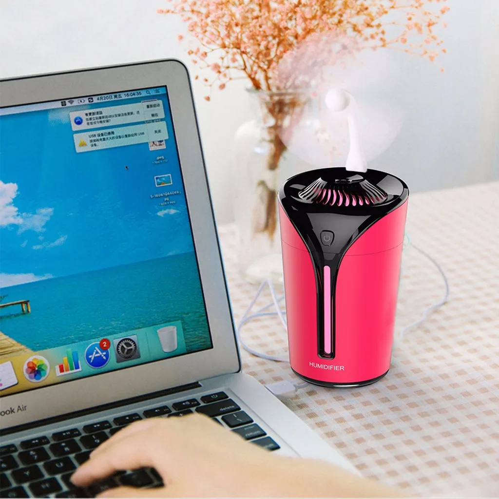 400 м увлажнитель для воздуха с разъемом Micro USB новая Soild чашка с изображением пламени увлажнитель ночник немой Настольный увлажнитель для воздуха с разъемом Micro USB Mar22