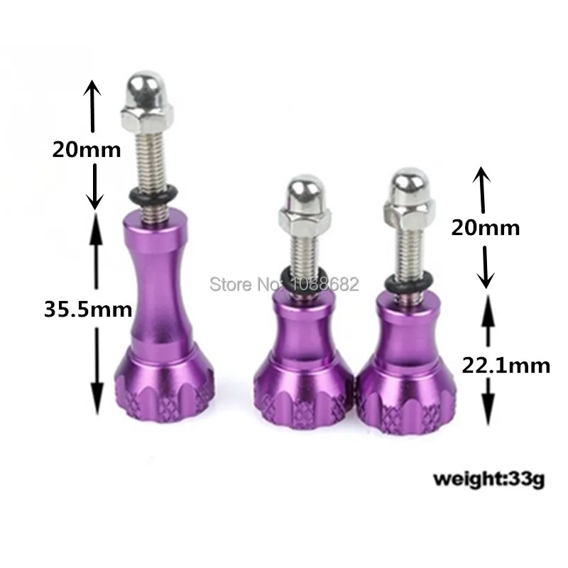 3PcsSet Aluminum Thumb Knob Screw for Mini Camcorder GoPro Hero 4 3 SJ4000 SJ5000 Mount Accessories (1)__
