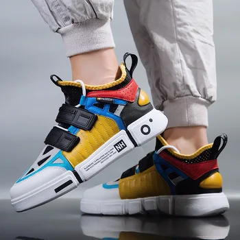 

Explosion Color matching tide men's shoes 2019 newest personitly shoes fashion wild casual summer mesh breathable men's shoes
