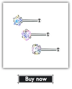 ZS 14 шт./лот 20 г 316L нержавеющая сталь пирсинг носа кольца Nariz Прозрачный Кристалл нос шпильки ноздри пирсинг ювелирные изделия пирсинг носа