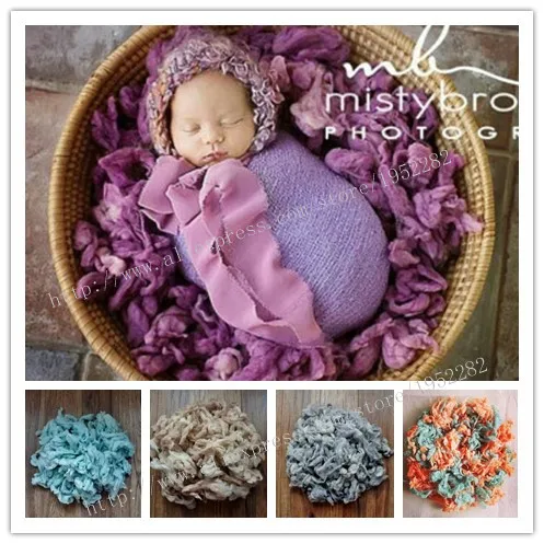

100% Pure Wool Filler Cushion Blanket Newborn Photography Background Props Studio Photos Aided Modeling Filler Basket Stuffer