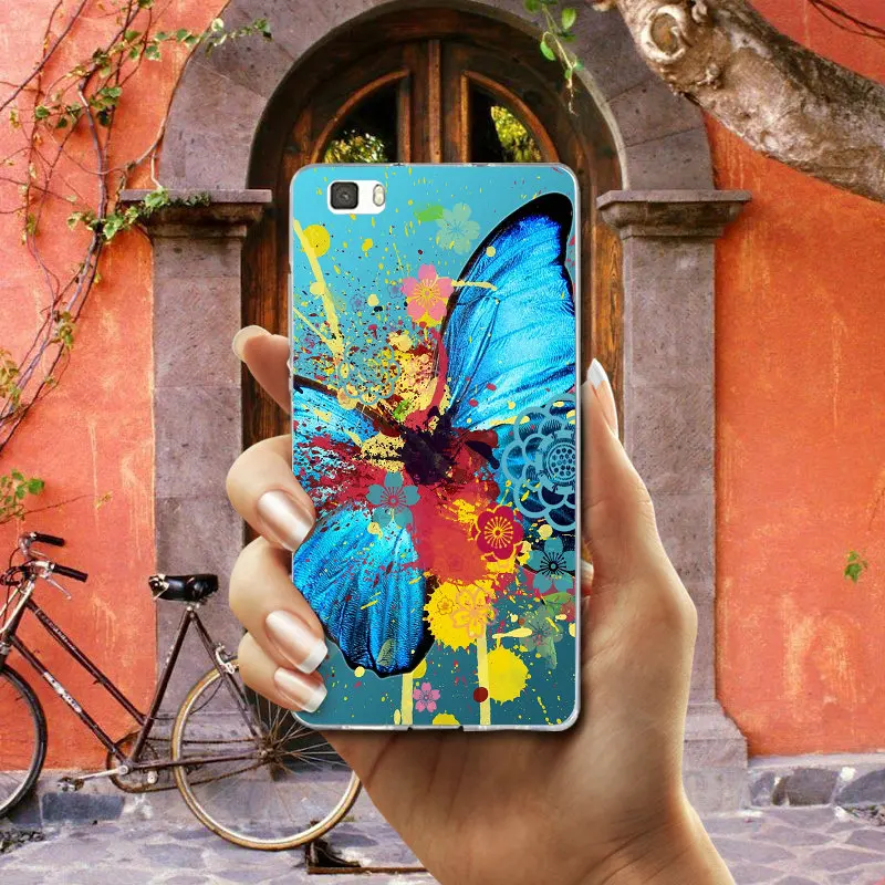 Милые бабочки Феникс Арт Мягкие TPU Аксессуары для мобильных телефонов Huawei P8 P9 P10 P20