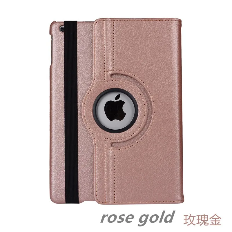 360 градусов вращающийся из искусственной кожи чехол для apple i pad mini 4 чехол смарт-подставка для планшета Funda для ipad mini 4 Чехол+ пленка+ ручка - Цвет: rose gold