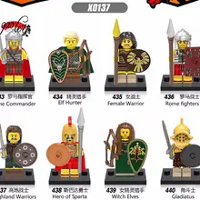 HAO gao Le 80 шт. изображение гладиатора X0137 средневековые Рыцари Римский командир женщина воин Хайленда бойцы Heros из Спарты