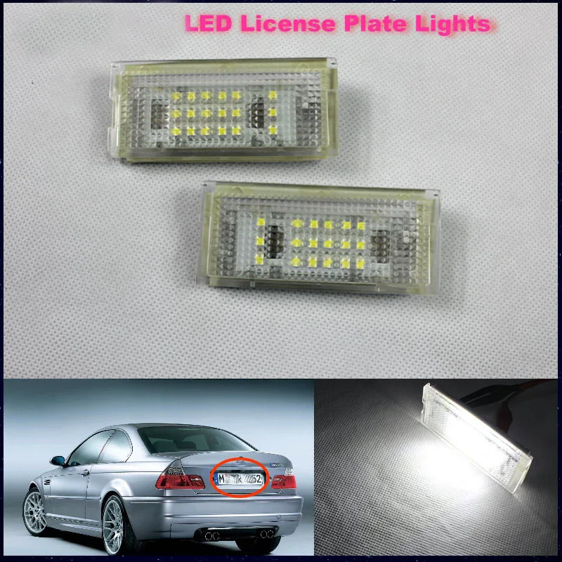 For BMW M3 E46 4D 1998 2003 / Car LED License Plate Lights, Reversing