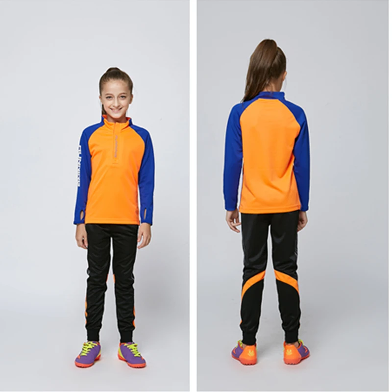 Soccer Jerseys Kids Men Women Soccer Jerseys Sets Uniform Pockets Long Football Training Suit Girl Football Kits Sportswear