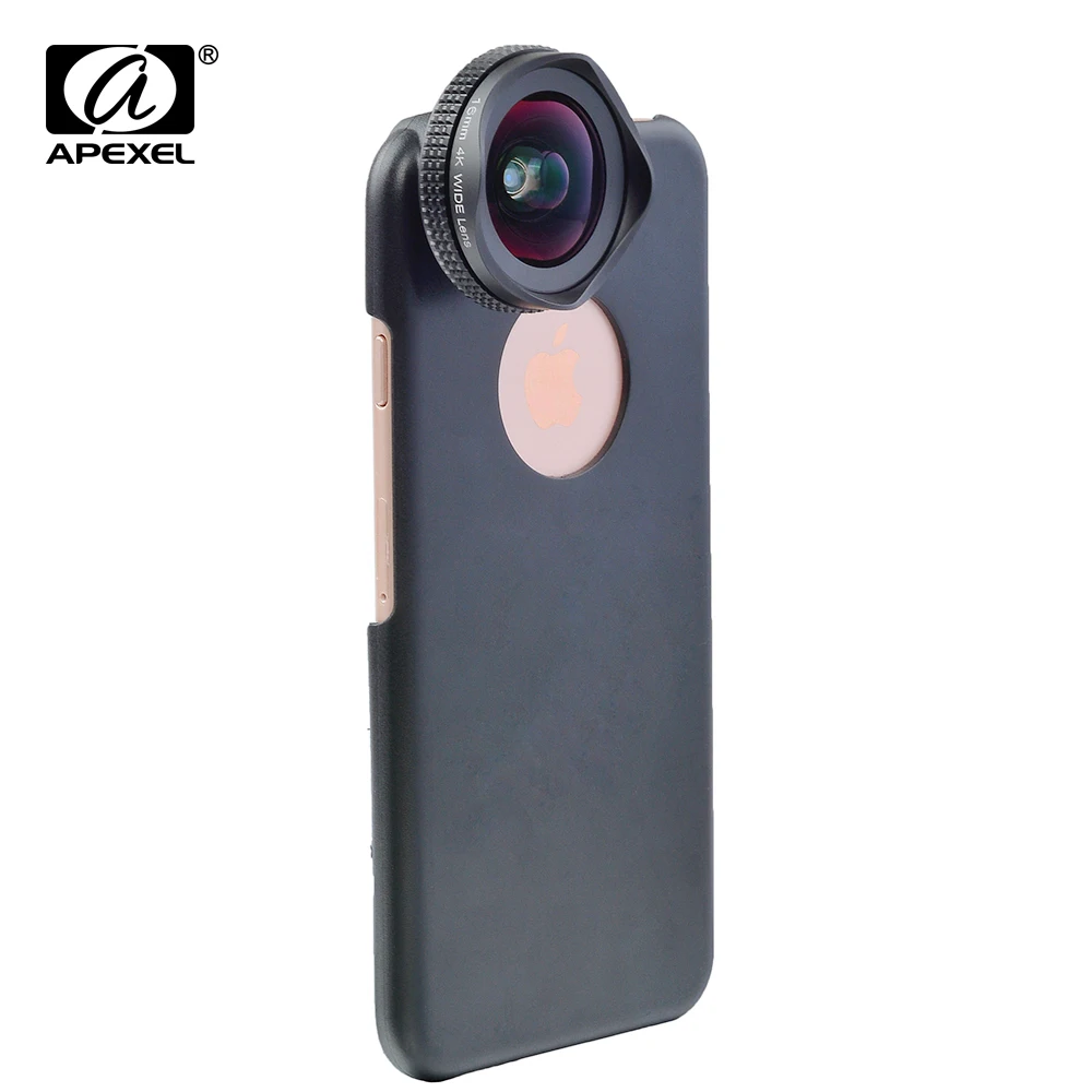 APEXEL 2 в 1 телефон камера объектив Комплект 16 мм 4 к Супер широкоугольный Мобильный объектив с CPL фильтр для iPhone X 7 8 samsung s8 plus