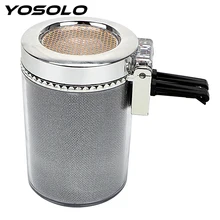 YOSOLO контейнер для мусора, автомобильные аксессуары, автомобильная пепельница со светодиодной подсветкой, цилиндр для дыма, пепельный поднос для сигар, чашка для хранения, аксессуары для стайлинга автомобилей