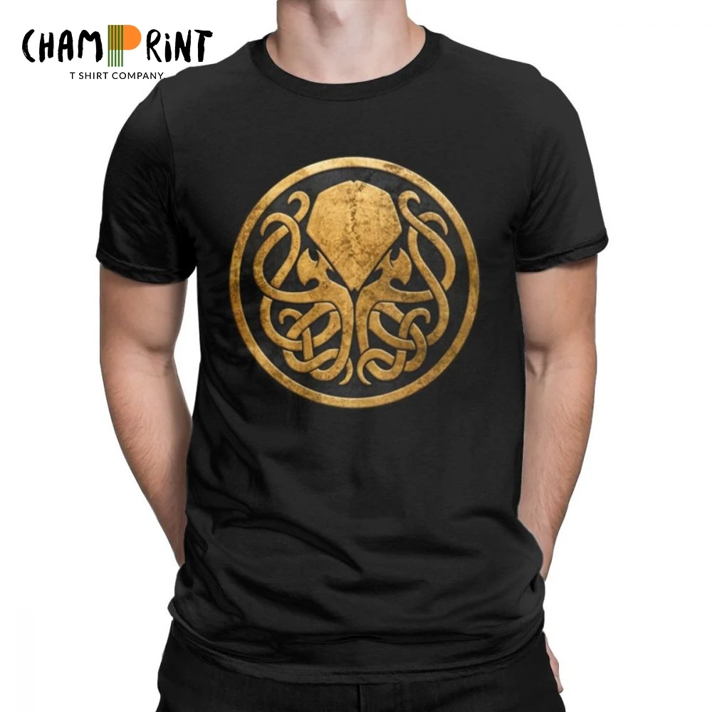 

Call Of Cthulhu Men T-Shirts Novelty Cotton Tees Short Sleeve Lovecraft Funny T Shirt Crewneck Tops 6XL