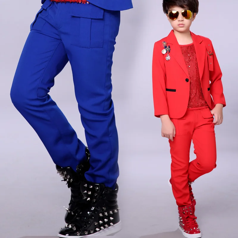Костюм в стиле хип-хоп детские штаны Детские джазовые наряды для танцев, брюки уличная детская Одежда для танцев, одежда для выступлений DN2974