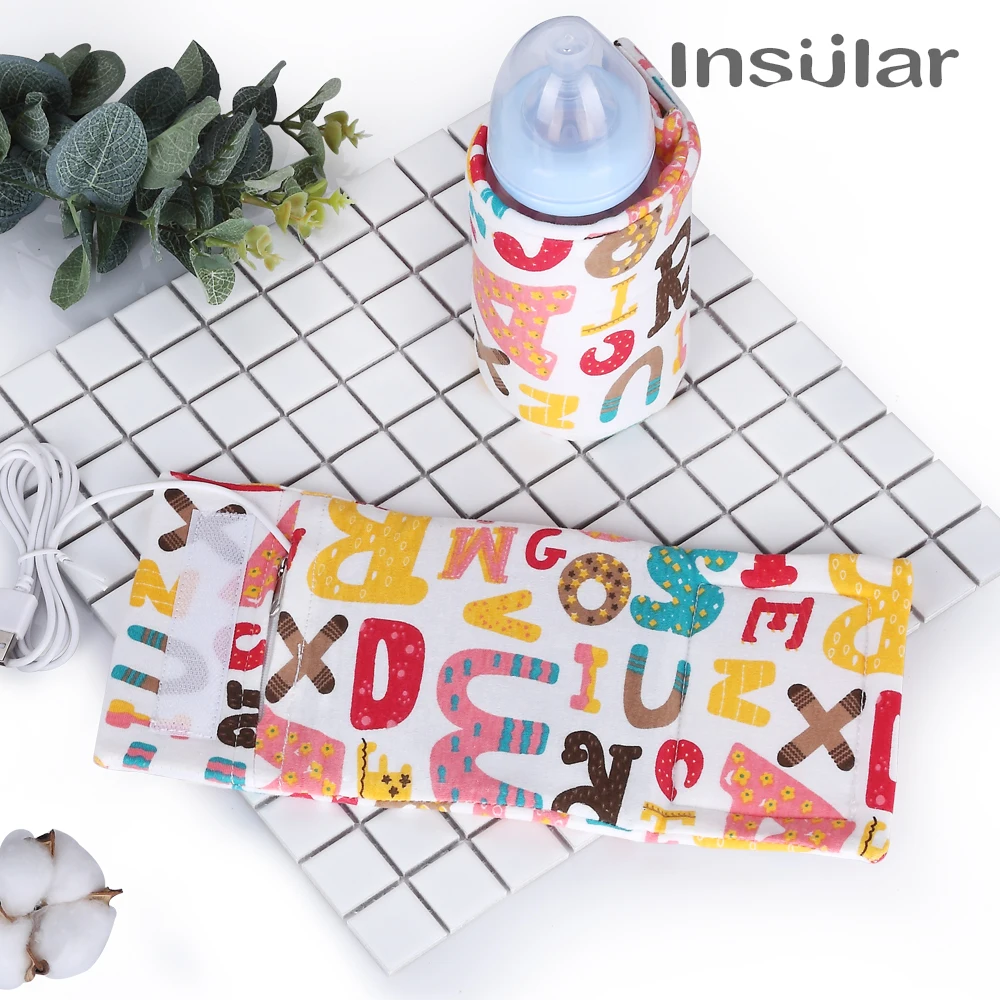 

New USB Portable Baby Bottle Warmer Travel Cup Feeding Bottle Bag Milk Infant Storage Cover Insulation Thermostat Warmer Heater