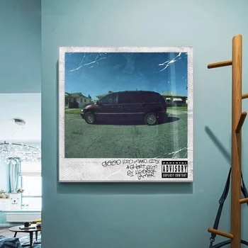 

Kendrick Lamar good kid, m.A.A.d city Deluxe Poster Music Album Cover Art Canvas Wall Pictures for Living Room No Frame