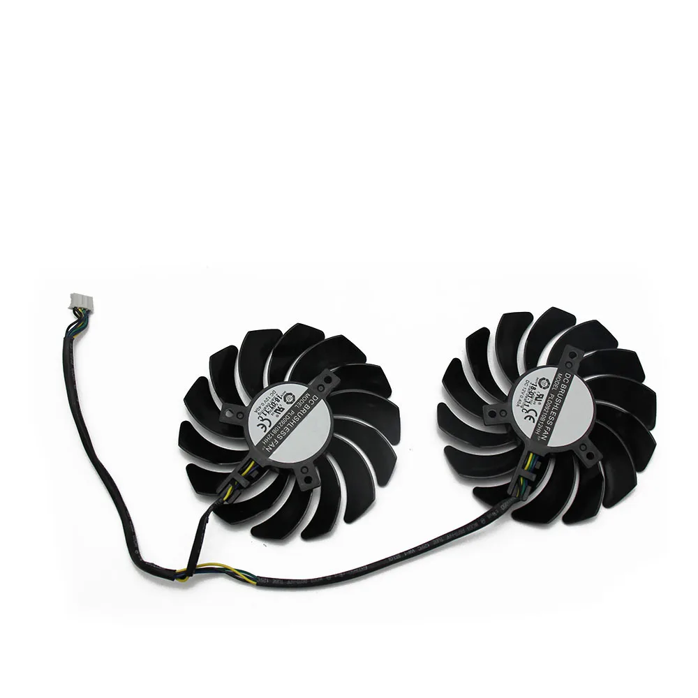 2 шт./лот PLD09210B12HH 4Pin RX580 вентилятор для майнинга MSI RX 470 480 570 580 ARMOR видеокарта