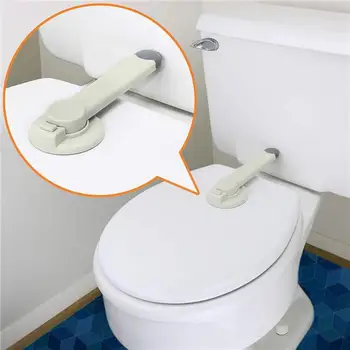 

ABS Baby Safety Toilet Seat Locks Universal Kids Adhesive Mount Toilet Lid Lock with Arm Children Security Protection Blocker
