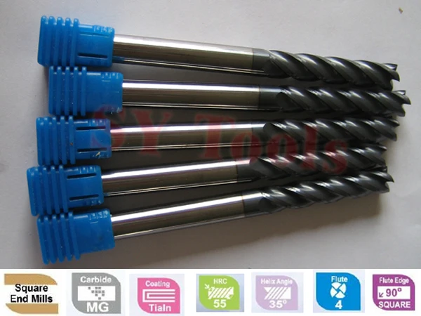 

1 bag (23pcs) free shipping End Mills hrc55 CNC Corner Radius&Flat Endmills solid carbide milling tools cutters