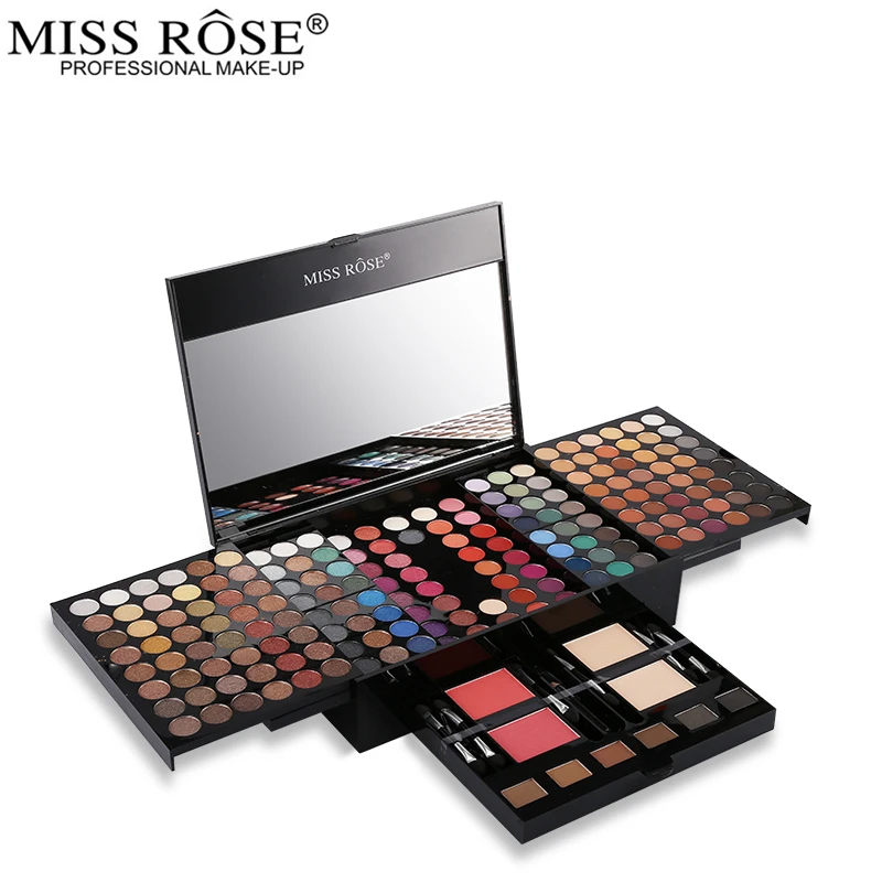 Профессиональный набор для макияжа Miss Rose, 180 цветов, матовые и мерцающие тени для век, палитра теней, набор для макияжа, палитра для макияжа