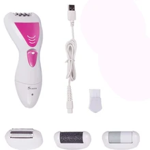 4in1 моющаяся женская эпилятор электрический женский эпилятор для лица удаление волос для удаления волос женский купальник Триммер инструмент для удаления мозолей, ног, тела